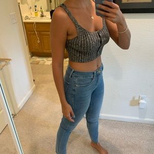 Gray Urban Outfitters cropped top